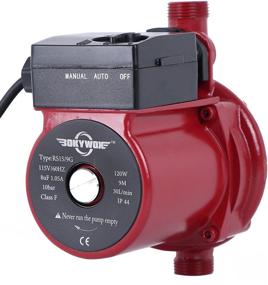 img 4 attached to BOKYWOX 120W 110V Food Grade Automatic Booster Pump NPT3/4'' Domestic Hot Water Circulator Pump RS15/9R - High-Quality Home Recirculating Pump for Efficient Hot Water Circulation