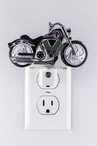 img 2 attached to GE LED Motorcycle Night Light, Plug-In, Dusk-to-Dawn Sensor, Auto On/Off, Energy-Efficient, Soft White, Flames & Chrome Design, Ideal for Bedroom, Playroom, Bathroom, & More, Black/Silver, SEO-Enhanced 10904