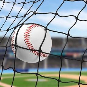 img 4 attached to 🧡 Wiseek Heavy Duty Baseball Softball Backstop Nets | #18 Nylon Sports Netting Barrier | 10'x20' / 10'x30' Baseball Netting