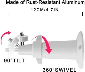 img 3 attached to BFYTN Security Camera Metal Wall/Ceiling Mount - Adjustable Indoor/Outdoor Mount for Arlo, Arlo Pro 2 3 - Replacement Mount for Stick Up Cam - Camera with 1/4 Screw Head