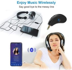 img 2 attached to 🔊 Portable Bluetooth Receiver/Hands-Free Car Kit by Esuper - Stream Wireless Music to Home, Car Audio System, Headphones, and Speakers (Bluetooth 4.2, A2DP, 40ft Bluetooth Range)