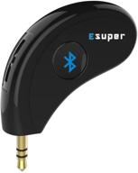 🔊 portable bluetooth receiver/hands-free car kit by esuper - stream wireless music to home, car audio system, headphones, and speakers (bluetooth 4.2, a2dp, 40ft bluetooth range) logo