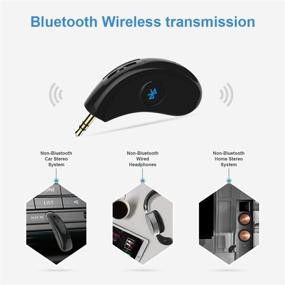 img 3 attached to 🔊 Portable Bluetooth Receiver/Hands-Free Car Kit by Esuper - Stream Wireless Music to Home, Car Audio System, Headphones, and Speakers (Bluetooth 4.2, A2DP, 40ft Bluetooth Range)