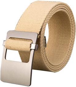 img 4 attached to 👖 Uxcell Unisex Canvas Adjustable Holeless Men's Accessories and Belts: Versatile and Convenient Styling Essentials