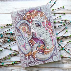 img 3 attached to Painting Notebook Rhinestones Sketchbook Elephant1