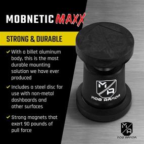 img 1 attached to 📱 Магнитный держатель для смартфона: Mob Armor MobNetic Maxx для автомобиля, грузовика, лодки, квадроцикла – совместим с iPhone и Android.