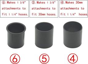 img 1 attached to Universal Vacuum Hose Adapter - EZ SPARES, Fits 1 3/16 to 1 1/4 to 1 3/4 to 🔌 1 1/2 inch Convertor, Compatible with All Vacuum Reducer Hoses Attachments, Ideal for Common Models - Set of 6 Pcs