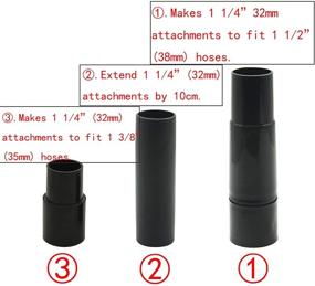 img 2 attached to Universal Vacuum Hose Adapter - EZ SPARES, Fits 1 3/16 to 1 1/4 to 1 3/4 to 🔌 1 1/2 inch Convertor, Compatible with All Vacuum Reducer Hoses Attachments, Ideal for Common Models - Set of 6 Pcs