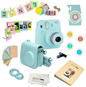 img 1 attached to 📸 Fujifilm Instax Mini 9 Camera Bundle with 14 PC Instax Accessories Kit - Inclusive of Instax Case, Album, Frames &amp; Stickers, Lens Filters, and More (Ice Blue)