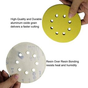 img 3 attached to 🪚 M-jump 100 Pcs 5-Inch 8-Hole 220 Grit Dustless Hook-and-Loop Sanding Discs: Perfect for Woodworking or Automotive Projects