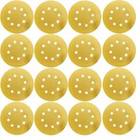 🪚 m-jump 100 pcs 5-inch 8-hole 220 grit dustless hook-and-loop sanding discs: perfect for woodworking or automotive projects logo