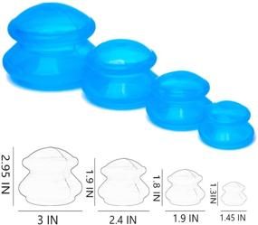 img 2 attached to Silicone Cupping Therapy Sets - Professional Studio and Home Use Cupping Set for Effective Myofascial Massage, Muscle, Nerve, and Joint Pain Relief with Strong Suction