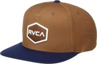 rvca commonwealth snapback black white logo