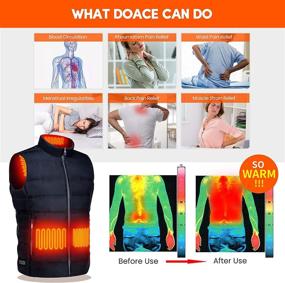 img 1 attached to 🧥 Doace Heated Down Vest - Rechargeable Heated Jacket for Women and Men (Size XL)