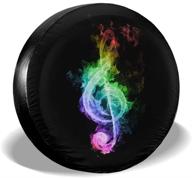 foruidea colorful music notes spare tire cover waterproof dust-proof uv sun wheel tire cover fit for jeep logo