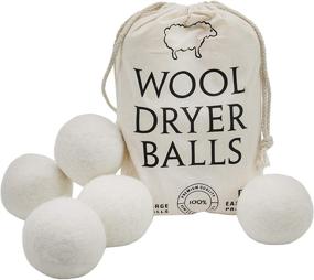 img 4 attached to 🐑 Wool Dryer Balls XL 6 Pack with Cotton Bag - Reusable Organic Fabric Softener Substitute, Reduce Dry Time for Energy Savings - 100% New Zealand Wool (2.76 Inch Diameter)