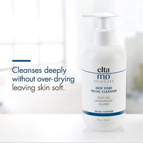 img 2 attached to 🧼 EltaMD Deep Pore Facial Cleanser for Oily Skin - Sensitivity-Free, Soap-Free & Oil-Free Face Wash | Daily Care, 8 oz