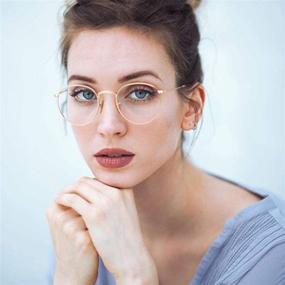 img 2 attached to 👓 Fashionable Round Circle Non-Prescription Eyeglasses – Stylish Eyewear for All Occasions!