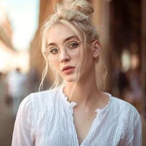 img 1 attached to 👓 Fashionable Round Circle Non-Prescription Eyeglasses – Stylish Eyewear for All Occasions!