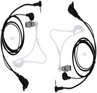 🎧 motorola radio earpiece headset - 2 pack air covert acoustic tube compatible with t100 t107 t100tp t200tp t260 t260tp t280 t460c t465 t600 t605 t800 t5428 t6200 two way radios (2 packs) logo