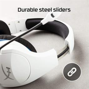 img 2 attached to HyperX Cloud Stinger Core Wireless Gaming Headset - White | PS4, PS5, PC | Lightweight & Durable | Noise-Cancelling Mic & Steel Sliders
