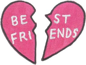 img 1 attached to Wrights Iron-On Appliques - 👫 Best Friends Design - Pack of 2