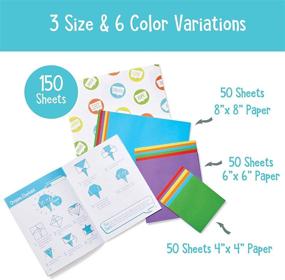 img 1 attached to 📦 150 Sheets of Multi Colored Origami Paper - Origami Activity Kit with 32 Page Book - Multi-Size 80-Gram Origami Paper for Kids, Teens, Adults - Ideal Origami Set for Beginners