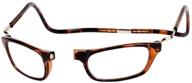clic xxl reading glasses with magnetic closure and adjustable headband - tortoise (1.50) logo