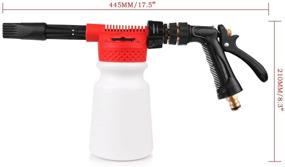 img 2 attached to 🧼 DDSKY Professional Car Washing Snow Foam Cannon: Heavy Duty 900ml Bottle, Adjustable High Pressure Snow Foamer Lance Car Wash Gun
