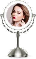 💄 benbilry 8-inch led lighted makeup mirror with 3 color lighting modes, 1x/10x magnification, rechargeable dimmable vanity mirror, 54 led lights, adjustable brightness, double-sided cordless cosmetic mirror logo