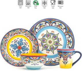 img 3 attached to 🍽️ Multicolor Euro Ceramica Collection Dinnerware