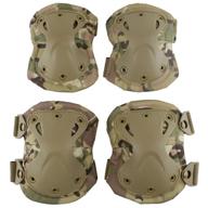 tactical knee & elbow pads set for outdoor cs paintball game, cycling safety, skateboarding gear, skates knee protection guard pads (cp) logo