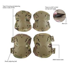 img 1 attached to Tactical Knee & Elbow Pads Set for Outdoor CS Paintball Game, Cycling Safety, Skateboarding Gear, Skates Knee Protection Guard Pads (CP)