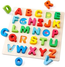 img 4 attached to 🧩 Coogam Wooden Alphabet Puzzle: Engaging and Educational Learning Tool