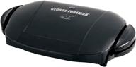 🍔 convenient and versatile: george foreman black indoor grill & panini press with removable plates - grp0004b логотип