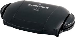 img 4 attached to 🍔 Convenient and Versatile: George Foreman Black Indoor Grill & Panini Press with Removable Plates - GRP0004B