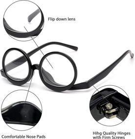 img 1 attached to 🔍 Round Magnifying Flip Down Cosmetic Readers for Women - JM 2 Pairs Makeup Reading Glasses