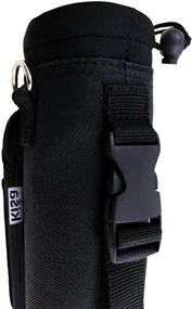 img 2 attached to 🚰 Kisa Water Bottle Holder Carrier: Adjustable Shoulder Strap, Neoprene Sleeve with 2 Pockets for Flask Bottles, Ideal for Hiking and Travel - Fits 16oz, 17oz, 20oz, 24oz, 25oz, 32oz, and 40oz