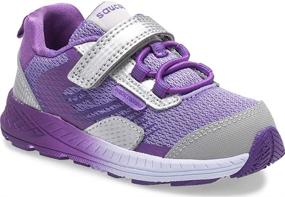 img 3 attached to 👟 Saucony Wind Shield Alternative Closure Jr. Running Shoe for Unisex-Children