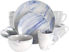 img 4 attached to 🍽️ Exquisite Elama Fine Round Dinnerware Marble: Elevate Your Dining Experience