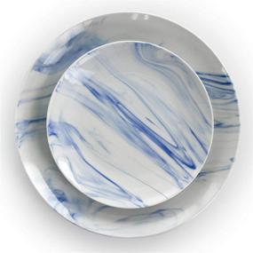 img 2 attached to 🍽️ Exquisite Elama Fine Round Dinnerware Marble: Elevate Your Dining Experience