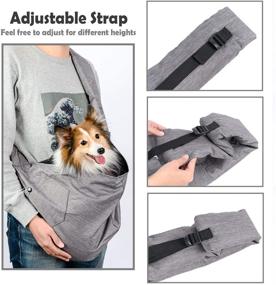 img 2 attached to 🐶 ARELLA Dog Sling Carrier: Hands-Free Travel Solution for Small and Medium Dogs 10-20 lbs