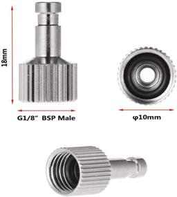 img 2 attached to 💨 Улучшенный Уортео быстроразъемный аэрограф с 5 мужскими подключениями, набор мужских и женских соединений 1/8" BSP с управлением клапаном регулировки потока воздуха.