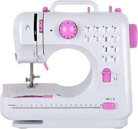 img 4 attached to 🧵 Sewing Machine - Crafting Mending Mini Sewing Machines with 12 Built-In Stitches - Perfect for Easy Sewing, Beginners, and Kids - Pink