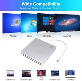 img 1 attached to Ploveyy USB C Superdrive DVD/CD Drive for Mac Book Pro Air/Laptop/Desktop - Compatible with Windows & Mac OS