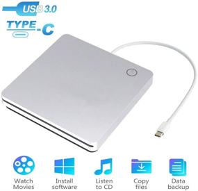 img 3 attached to Ploveyy USB C Superdrive DVD/CD Drive for Mac Book Pro Air/Laptop/Desktop - Compatible with Windows & Mac OS