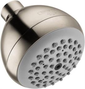 img 4 attached to 🚿 Hansgrohe Croma 3-inch Showerhead Upgrade - Modern, 1-Spray Full Easy Clean with Airpower & QuickClean - Brushed Nickel (06498820)