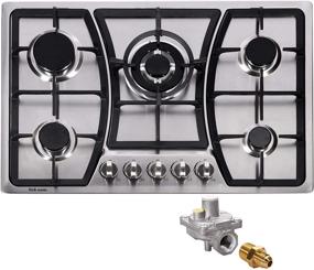 img 3 attached to 30 Inch Stainless Steel Gas Cooktop, LPG/NG Convertible Gas Burner, Built-In Gas Hob DM527-SA03Z, Gas Stovetop