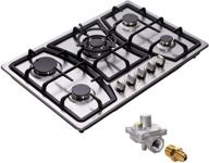 30 inch stainless steel gas cooktop, lpg/ng convertible gas burner, built-in gas hob dm527-sa03z, gas stovetop logo
