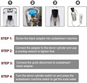 img 1 attached to Soda Stream CO2 Cylinder Fill Station Adapter Kit - Easy Filling Solution for Soda Maker Tank (36 inch Hose)